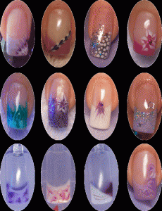 beispiele.gif Nailartworkshop mit Farbgel und Glitzer in Nailart Kurse