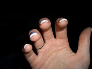 BlaueMalerei3 Einfache Pinselmalerei, meine eigenen Nägel in Anfänger Nageldesign