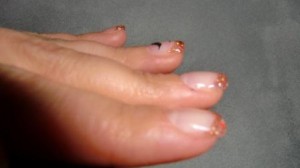 von der seite 1.Versuch Schablonenverlängerung Gel m. French in Anfänger Nageldesign