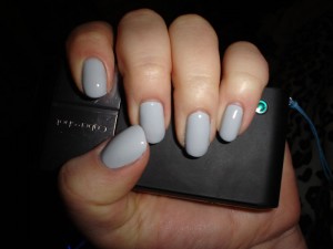  Aufgefüllte Gelmodellage - full color grau in Anfänger Nageldesign