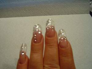 Draufsicht Das erst mal mit schablone. in Anfänger Nageldesign