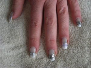 ganze Hand Meine und die meiner Tochter in Anfänger Nageldesign