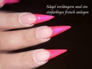 1. Das Pinke french ist von ABC Nailstore, Make Up gel von Us Nailsarena Acryl Gel Camouflage Pinke Fingernägel - Stillettos in Nageldesign & Modellage Anleitungen