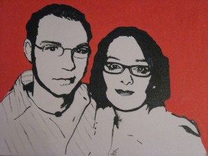 mein Mann und ich Mein 2. Hobby, Bilder malen. in Basteln