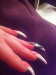 bild 4 Gelnägel Stiletto mit french. in Anfänger Nageldesign