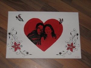 Für eine freundin sie hats ihren Eltern zur Hochzeit geschenkt Mein 2. Hobby, Bilder malen. in Basteln