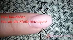 Bauchelt an den markierten Pfeistellen Erstes refill - nude in Anfänger Nageldesign