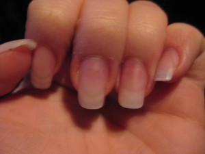 Mein in Natura ohne Farbe (1) Natur und einmal in Farbe in Anfänger Nageldesign