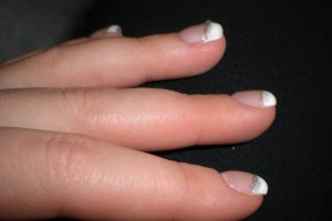 Meine 1. Modellage 3 1. Naturnagelverstärkung mit Gel - French in Anfänger Nageldesign