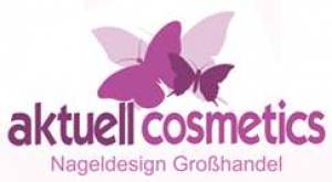Logo von Aktuell Cosmetics mit Schmetterlingen Mein Nail Art Shop ist online in Online-Shop