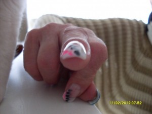 Hier mit Nailart 2 Hilfe zu meinen Modellagen nach einem Basiskurs in Anfänger Nageldesign