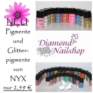 nyxwerbung NEU Pigmente und Glitter von NYX 5g nur 2,59 in Online-Shop