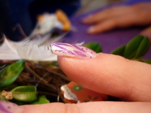 seite Neumodellage Schablone French mit Stamping in Anfänger Nageldesign