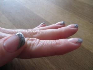 seite farbiges French mit Stamping bei meinen eigenen in Anfänger Nageldesign