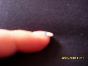 Seitenansicht 1 Meine allererste Gelmodellage - nur ein Finger in Anfänger Nageldesign
