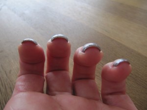 Tunnel farbiges French mit Stamping bei meinen eigenen in Anfänger Nageldesign