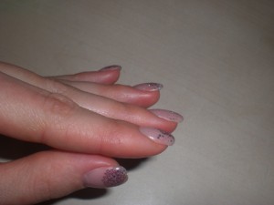 Winterzauber seitlich Refill mit Winterflair Glitzer und Schneeflocke in Anfänger Nageldesign