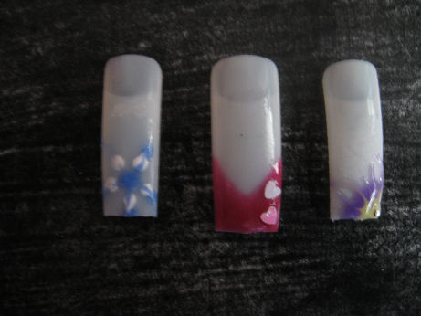 tippsiies Mustertips - Acrylfarbe auf Tips in Nageldesign