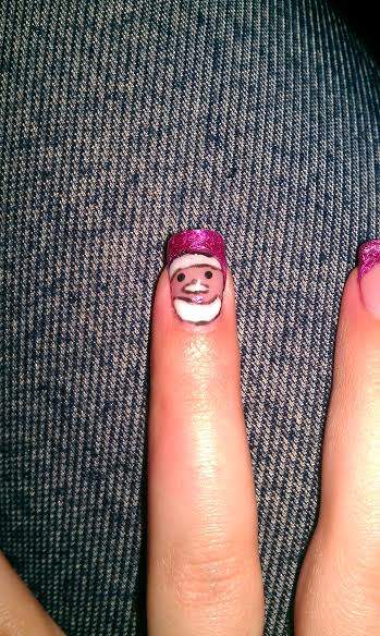 Oben Mein Weihnachtsmannnagel in Anfänger Nageldesign