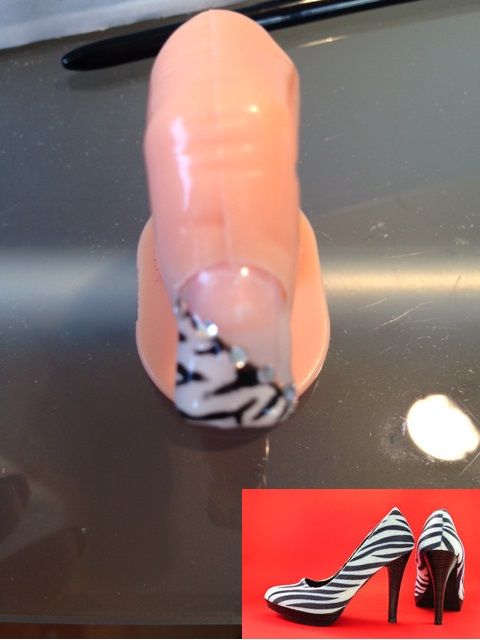 Zebra-Look Schuhe Nailart Modellagen - SMYD Teil 1 in Small Talk